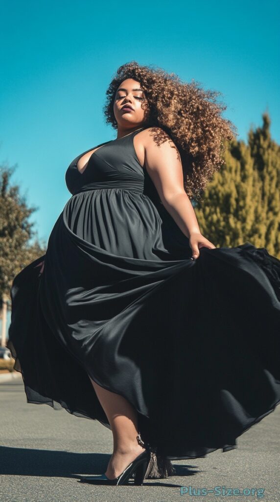 plus size black dress