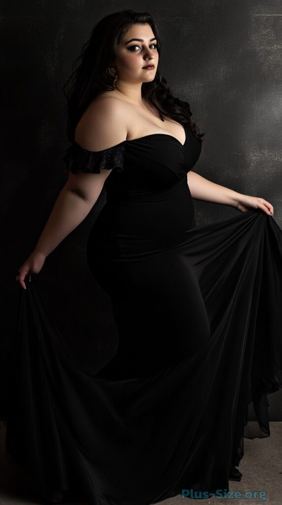 plus size black dress