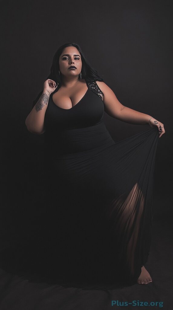 plus size black dress