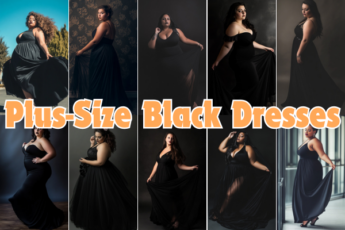 plus size black dresses