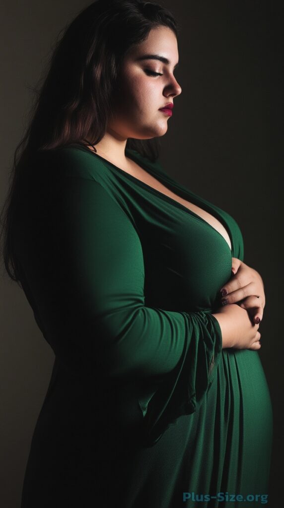 plus-size green dress