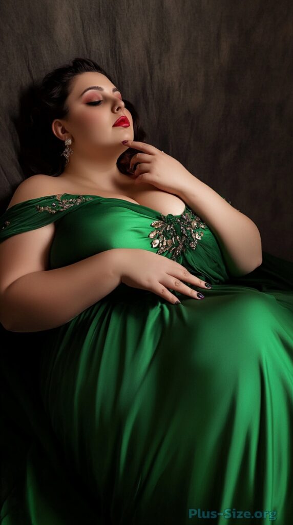 plus size green dress