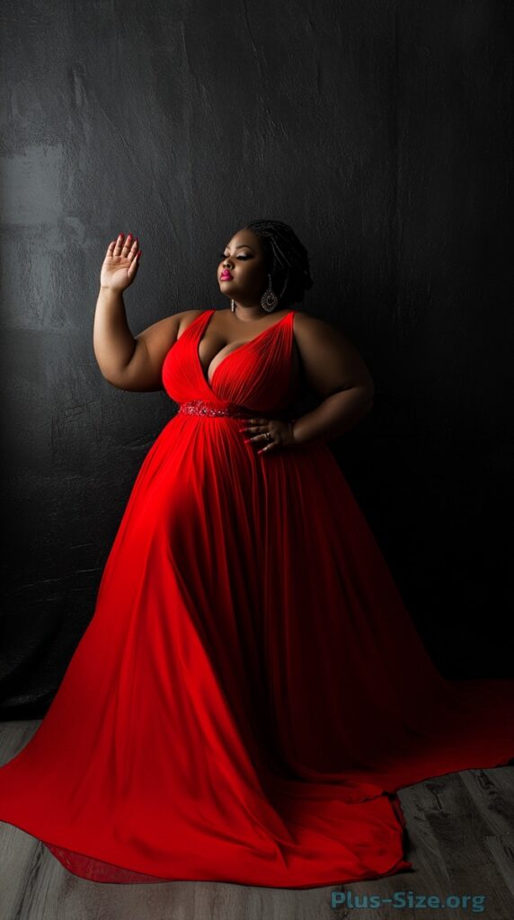 plus size red dress for special occasions