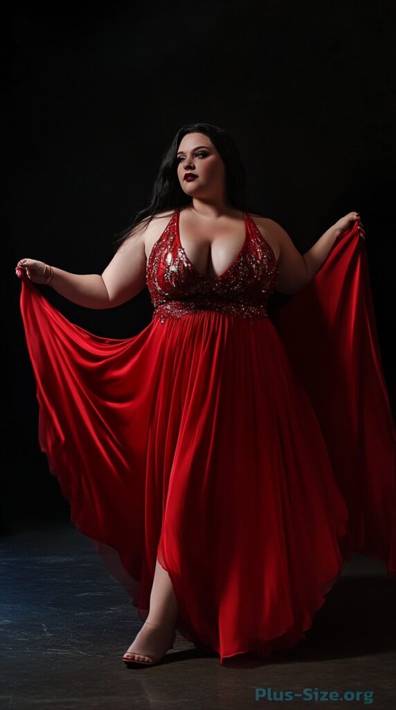 plus size red dress for special occasions