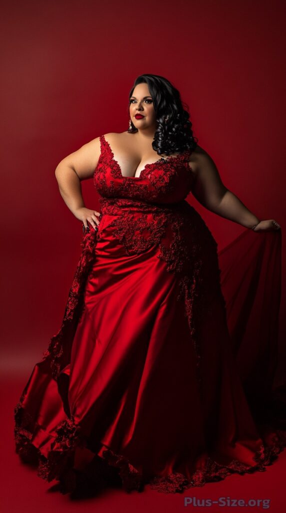 plus size red dress for special occasions