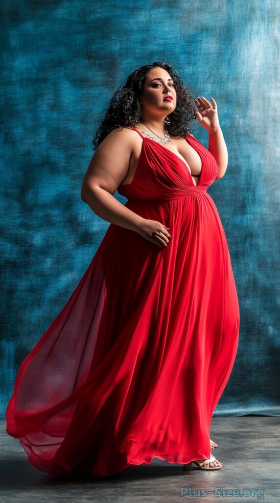 plus size red dress for special occasions