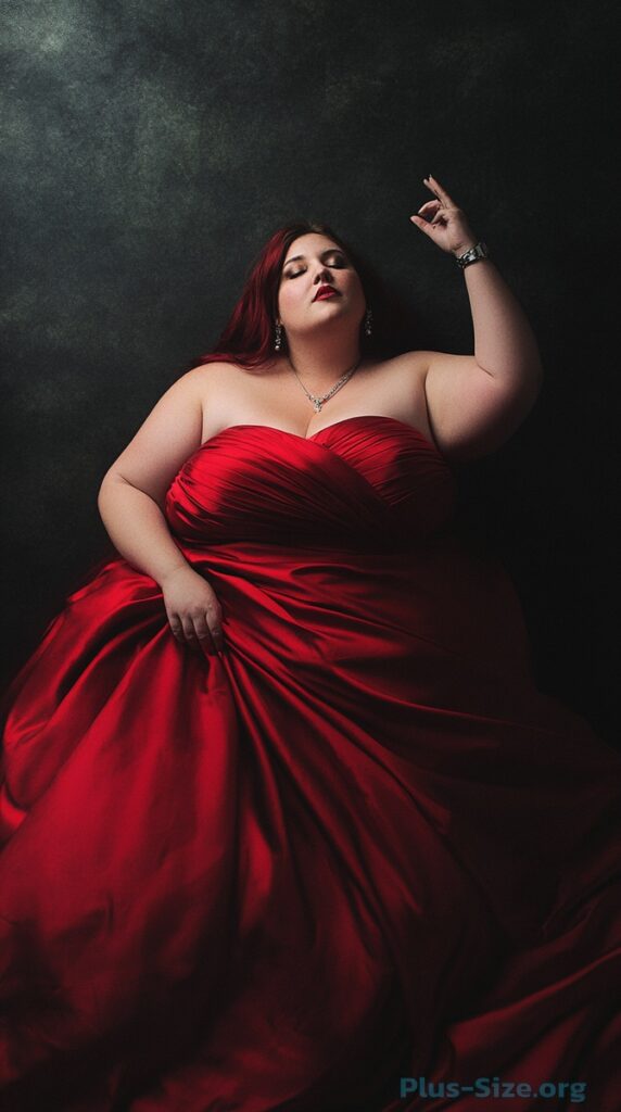 plus size red dress