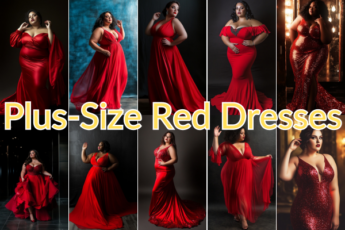 plus-size red dresses