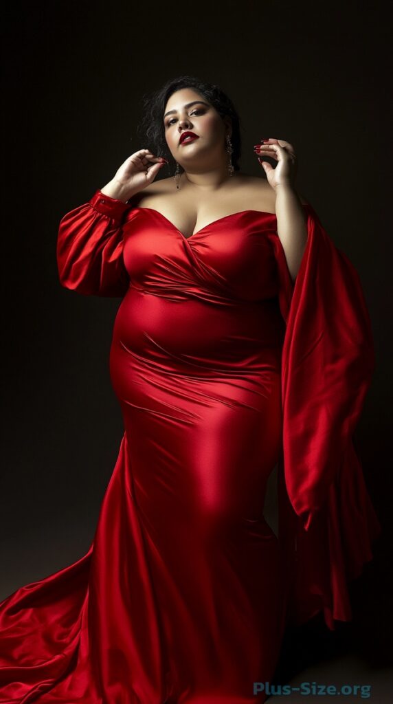 plus size sexy red dress