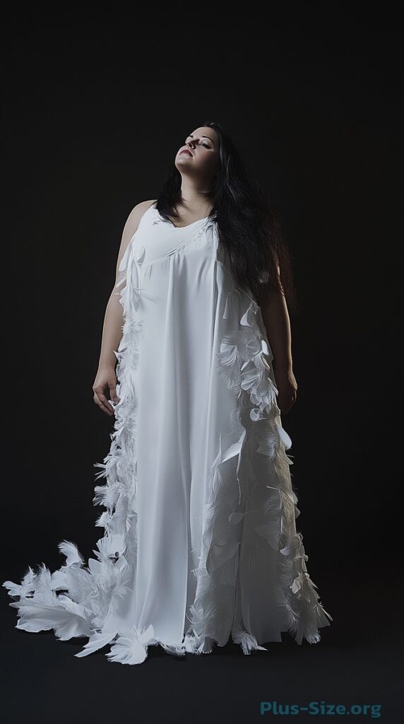 plus size white dress