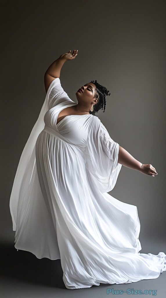 plus size white dress