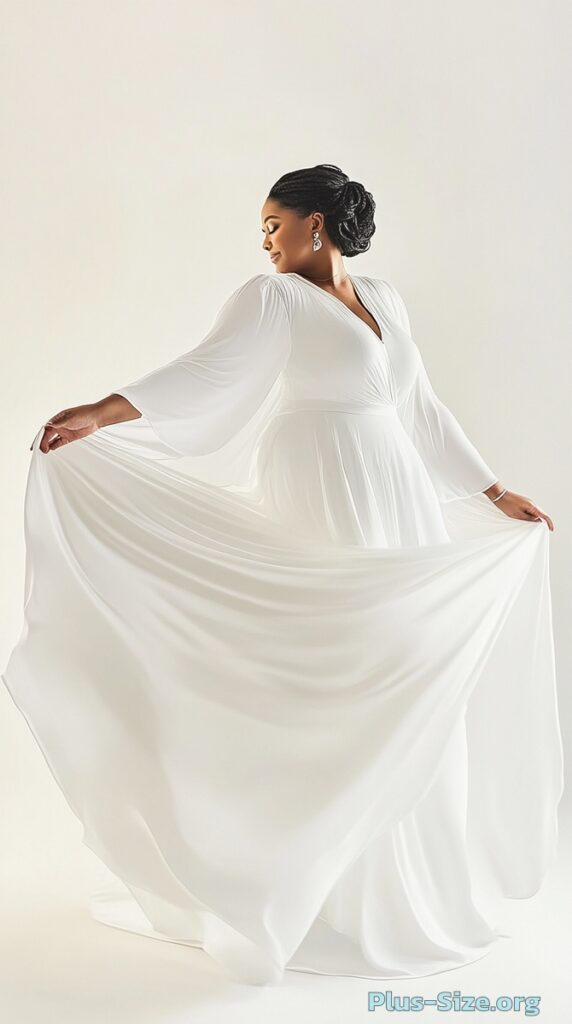 plus size white maxi dress