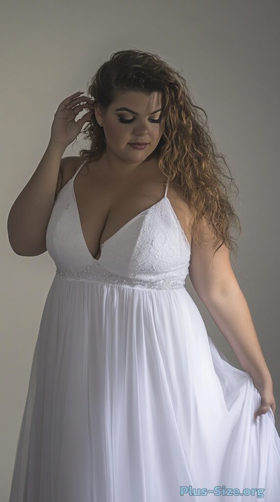 plus-size white outfit