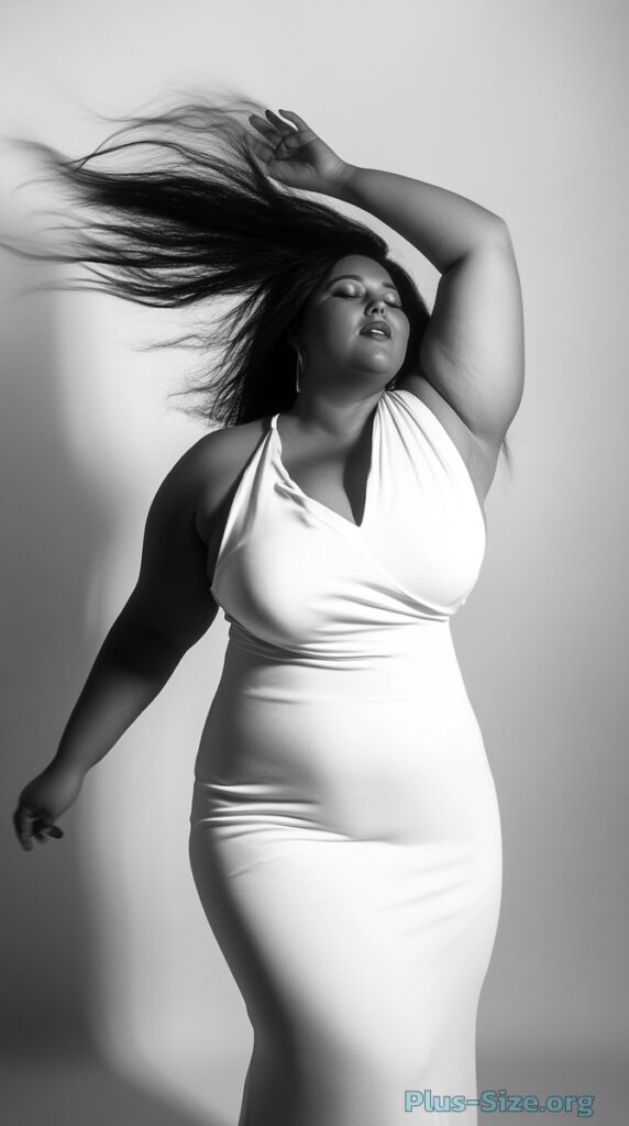 plus size white party dress