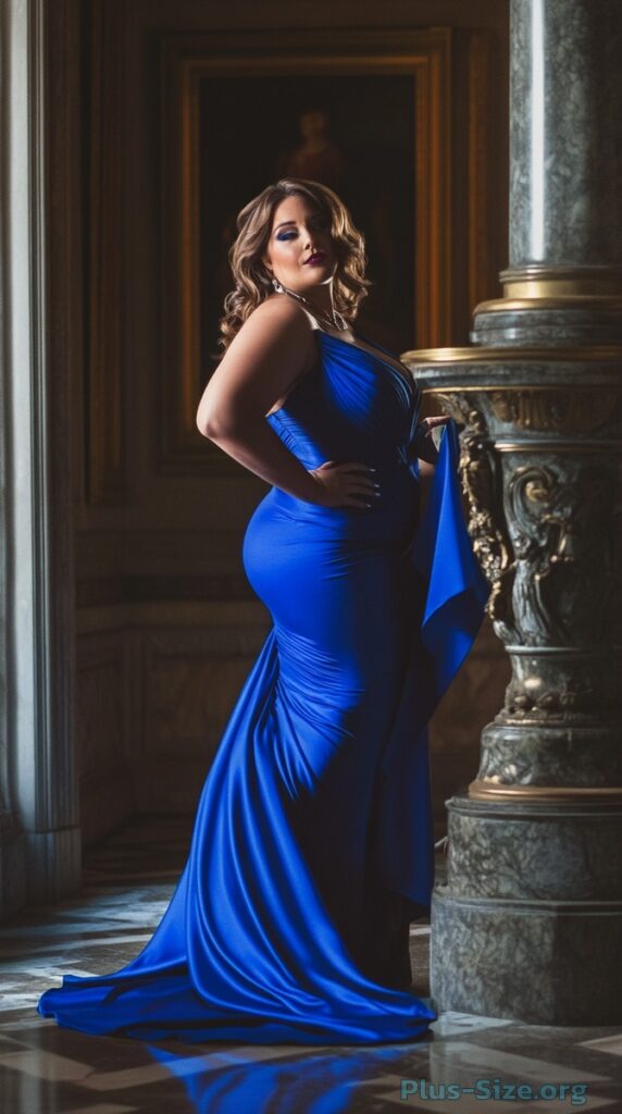 royal blue plus size dress