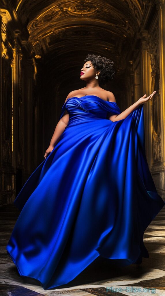 royal blue plus size dress